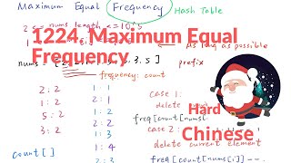 YouTube video 'LeetCode 1224. Maximum Equal Frequency 中文解释 Chinese Version'