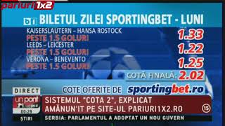 BILETUL ZILEI SPORTINGBET: AICI, „tripla” ce ne poate aduce profit in prima zi a saptamanii!