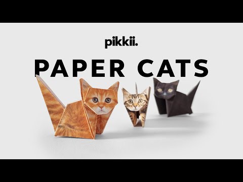 Easy Origami Cat Tutorial | How to Fold Instructions for Paper Cats by Pikkii | Step by Step Guide