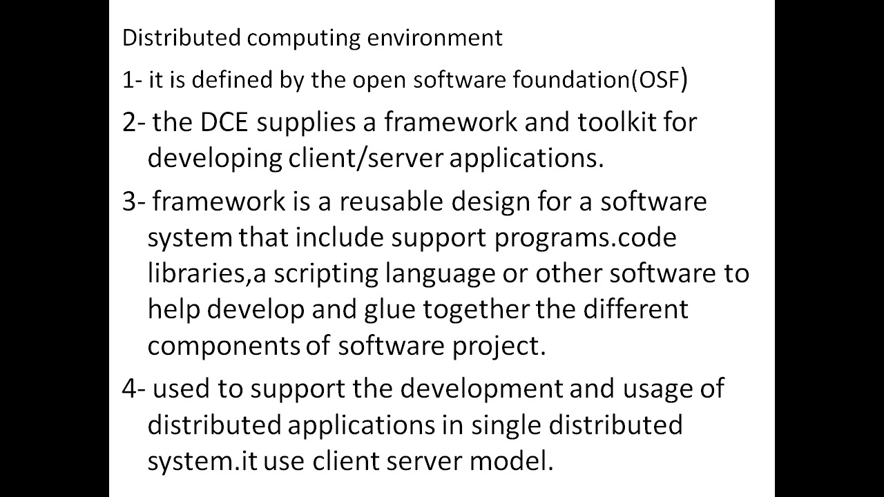 distributed computing environment