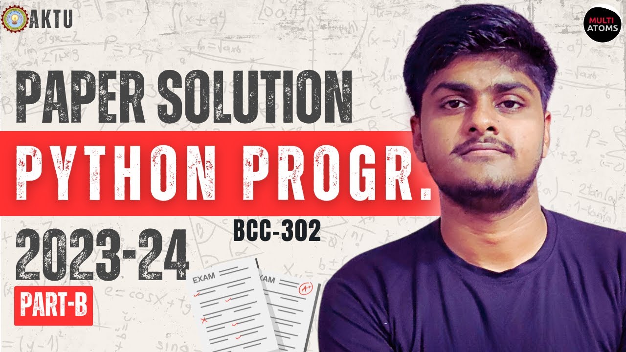 Python Aktu | Python Programming Aktu Paper Solution | 2023-24 | Sec-C Aktu exam #aktu #python #exam