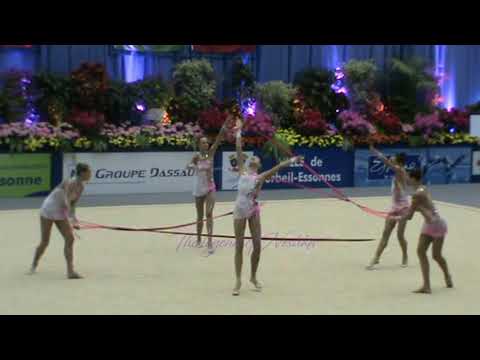 RUSSIA 3 ribbons 2 ropes - 2010 Corbeil (Saturday evening demo)