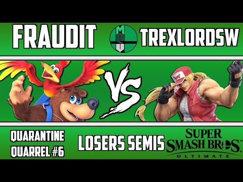 Quarantine Quarrel #6, Losers Semifinals: Fraudit(Banjo and Kazooie) vs TRexLordSW(Terry)