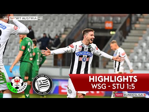 tipico Bundesliga, 16. Runde: WSG Swarovski Tirol - SK Sturm Graz 1:5 (0:2)