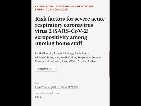 Risk factors for severe acute respiratory coronavirus virus 2 (SARS-CoV-2) seropositi... | RTCL.TV