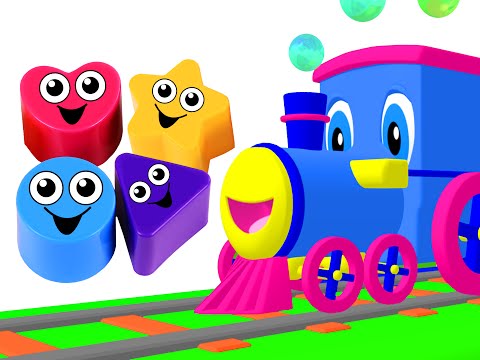"Shapes Songs" Kids Compilation | Shapes Train | Toy Shapes, Learn Counting & Colors by Busy Beavers
