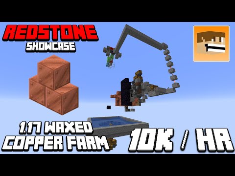 1.17 Waxed Copper Farm (10K per Hour) - Minecraft Redstone Showcase