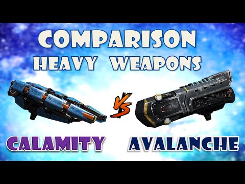 Calamity vs Avalanche heavy weapon comparison war robots