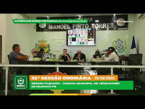 SESSÃO ORDINÁRIA NA CÂMARA MUNICIPAL DE IGUARACY PE - 28/10/2025