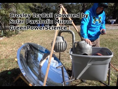 Crosley IcyBall Solar Absorption Refrigeration Parabolic Mirror GreenPowerScience