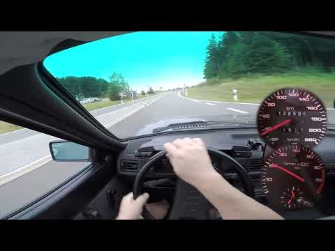 Driving my Audi Coupé GT Typ81 5 Zylinder on german Autobahn ASMR