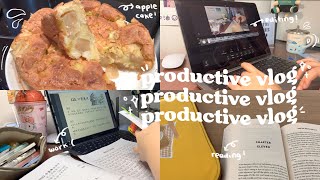 productive vlog 🍓 | reading, studying, secondary school life, lots of food & more!