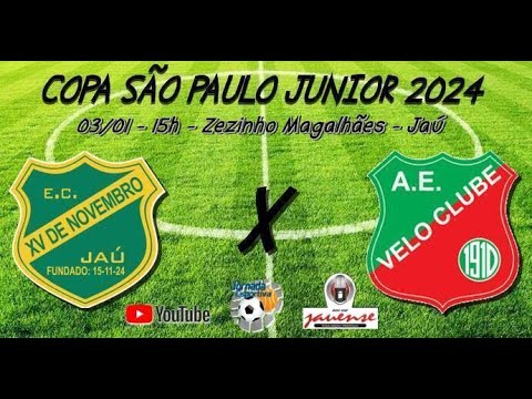 Ao Vivo - XV de Jaú x Velo Clube - Copa São Paulo de Futebol Junior 2024