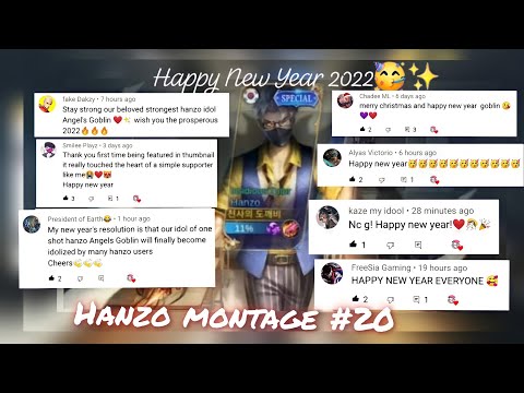 Hanzo Montage #20 New Year Special One Shot Outplay Moments by Angel's Goblin ❤️🔥💐 MLBB