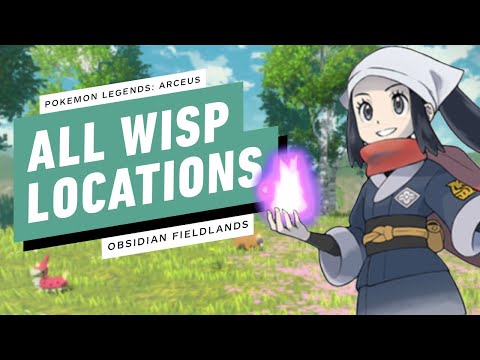 Pokemon Legends: Arceus  - All Wisp Locations (Obsidian Fieldlands)