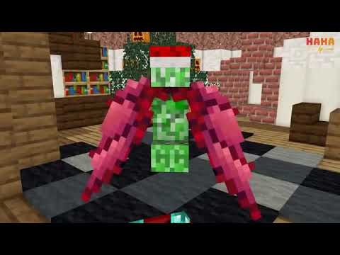 Monster School   Herobrine Dress Up As Santa Claus   Funny Minecraft Animation