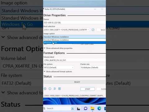 Создание портативной версии Windows 11 23H2 с помощью Rufus