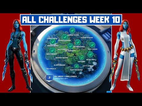 All Week 10 Challenges Guide (200,000 XP)! - Fortnite Chapter 2 Season 4