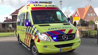 preview picture of video 'A1 Ambulance 06-159 vanaf een melding in Eibergen'