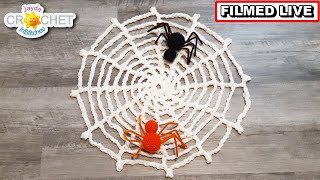 Giant Spider Web 🕸 - Jayda InStitches LIVE Crochet Tutorial - October 30, 2025