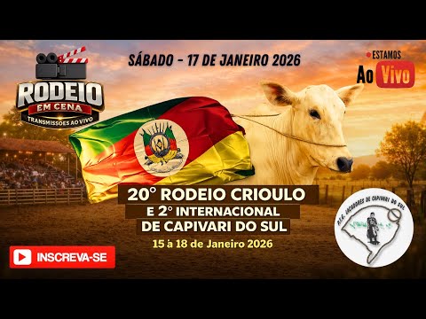 20° RODEIO CRIOULO E 2° RODEIO INTERNACIONAL DE CAPIVARI DO SUL (SÁBADO PELA MANHÃ)