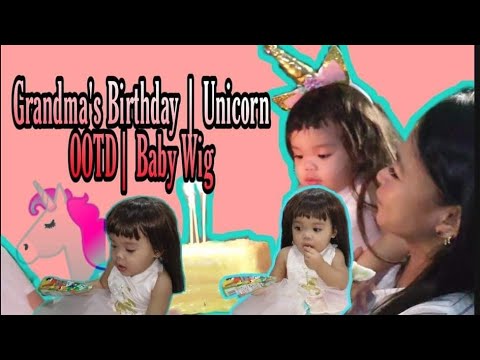 Grandma's Birthday | Baby Unicorn OOTD | Baby kids wig| BUMBUM LIIT