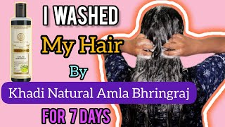 OMG I Washed My Hair By Khadi Natural Amla Bhringraj Shampoo For 7 Days|Khadi Shampoo | Shinny Roops