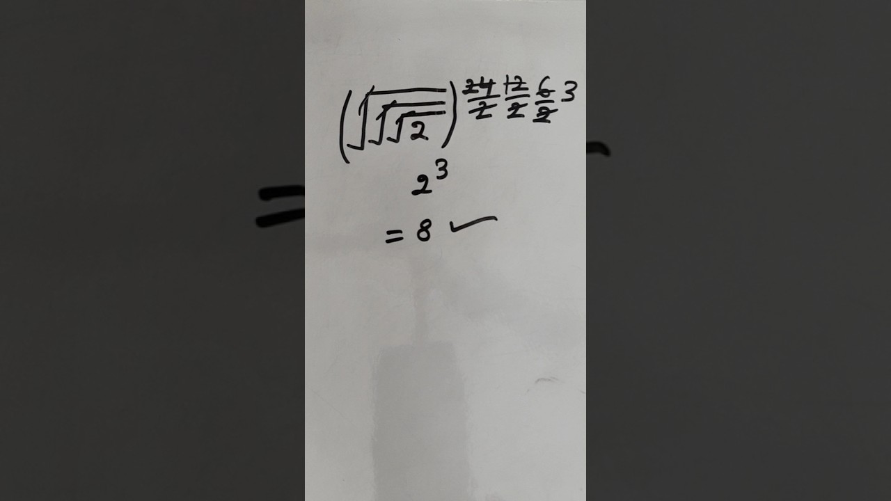 Nice Square root Math Simplification Olympiad Algebra solution |exponent concept #maths #shorts