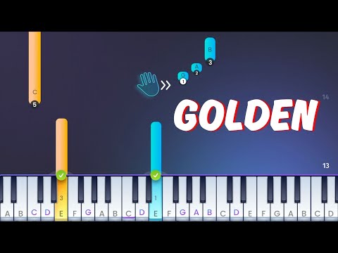 KPop Demon Hunters - Golden - Easy Piano Tutorial (from the STRIKEY app)