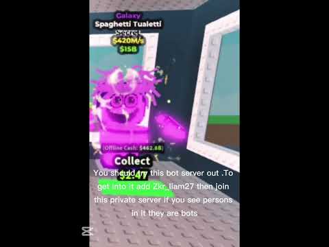 Join this bot private server for insane brainrots (username of the owner Zkr_liam27)#stealabrainrot