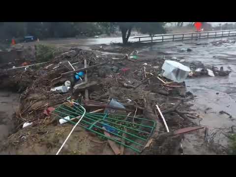 Mudflow  along River Road Salinas