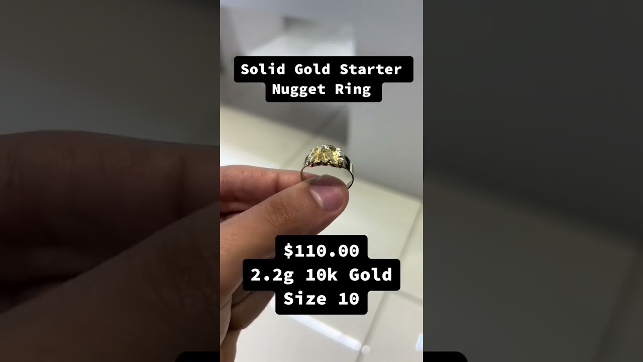 Solid Gold Starter Nugget Ring by Ijaz Jewelers #diamondring #jewelryshopping #rings #nuggetrings