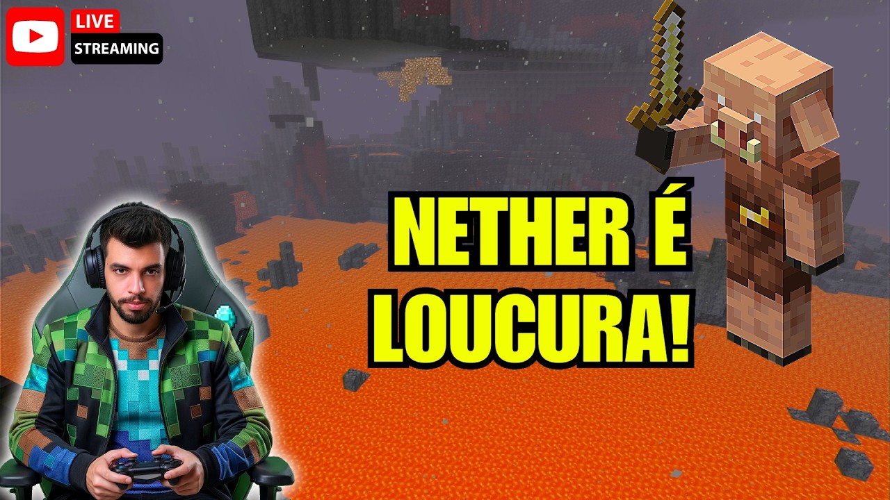 O NETHER É IMPOSSÍVEL! 🔥 Minecraft Sobrevivência (Ao Vivo)