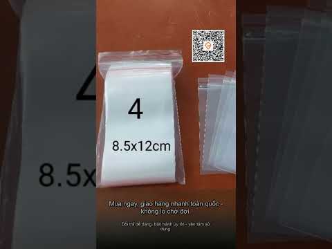 Túi Zip Miết Mép Chỉ Đỏ Giá Rẻ - Khuyến Mãi 22.000Đ - Nhiều Kích Thước