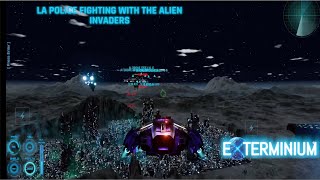LA POLICE FIGHTING WITH ALIEN INVADERS! EXTERMINIUM GAMEPLAY