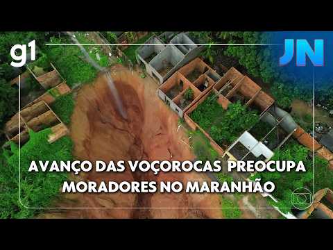 JN: Crateras gigantes causadas pela erosão deixam moradores de Buriticupu, no MA, em alerta
