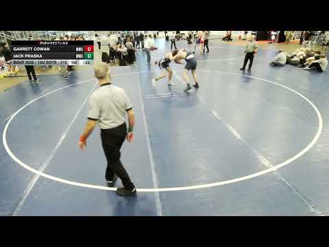 Garrett Cowan vs Jack Praska: 2025 16U Boys Folkstyle Nationals: 16U 215 Ibs 7th Place Bout