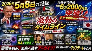 【2026/5/8 聴くニュース】AI半導体株牽引で日経急伸！中東情勢の全貌まで、5月8日のまとめをJ-POPで！