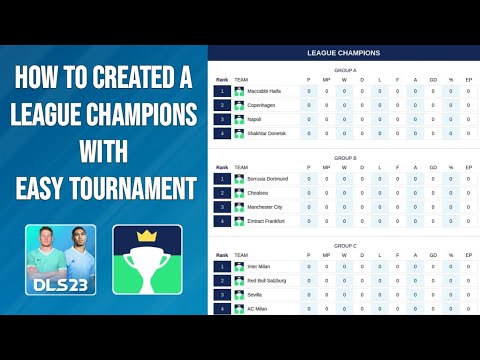 HOW TO CREATED A LEAGUE CHAMPIONS WITH EASY TOURNAMENT