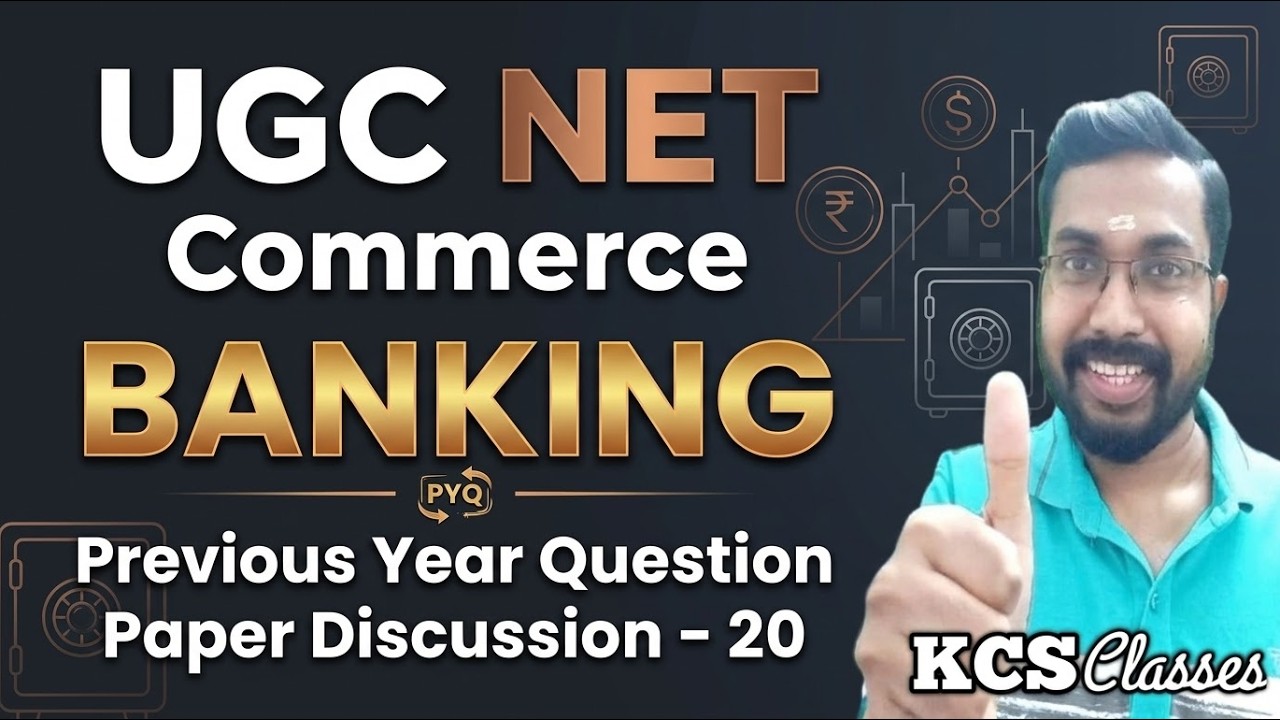 UGC NET Commerce Previous Year Question Paper Discussion-20|Banking 