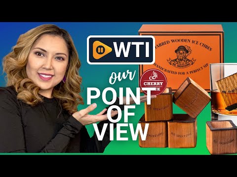 Charred Wooden Bourbon and Whiskey Stones Set | 6 CHERRY Wood Reusable Ice Cubes for Whiskey Glasses | Whiskey Gifts for Men | Charred Like A Whiskey Barrel | Ice Cube Bourbon Gifts For Men - WTI product video review