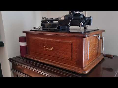 Casey Jones cylinder 1550 rare record.  Playing on Edison Triumph Phonograph