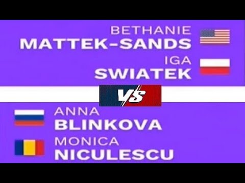 Swiatek/Mattek-Sands vs Blinkova/Niculescu | 2021 Miami Open R1 (last 2 gems)