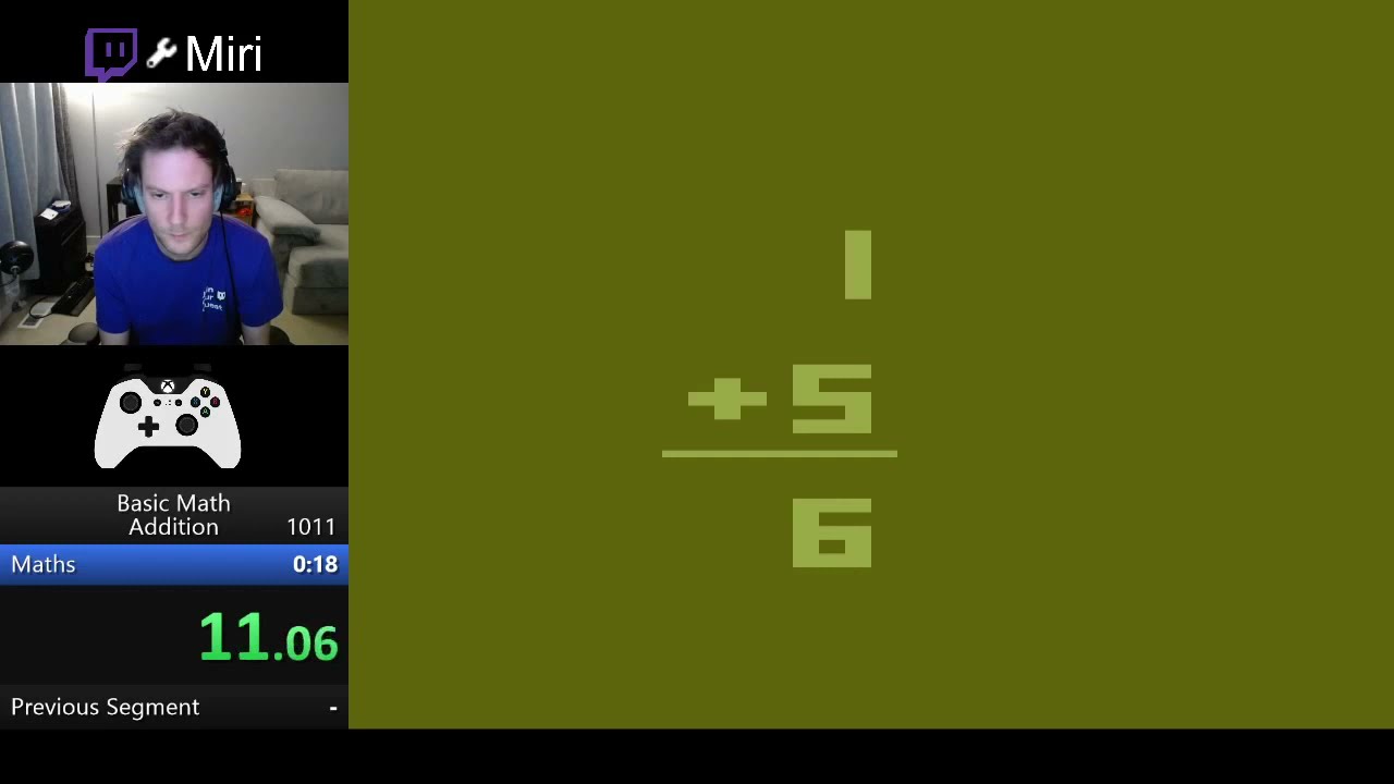 Atari - Basic Math - Addition - Set WR 18.16s