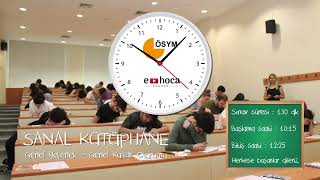 GKGY OTURUMU / Sanal Kütüphane - KPSS Sınav Simülasyonu / E-Hoca Akade