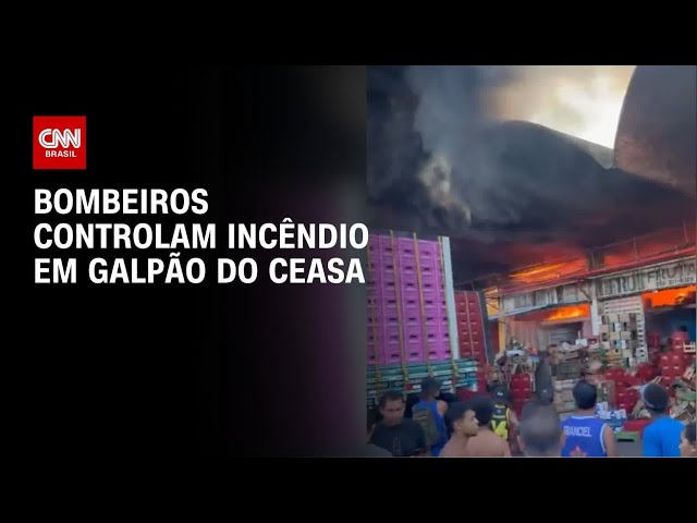 Incêndio atinge galpão da Ceasa, na zona Norte do Rio de Janeiro | LIVE CNN