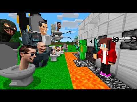 JJ and Mikey vs SKIBIDI TOILET ALL BOSSES ARMY Security House in Minecraft - Maizen