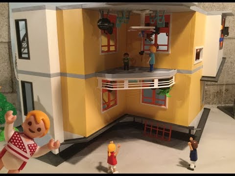 🏠Playmobil Robinson family visit a upside down house ep48