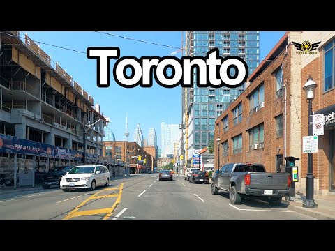 DOWNTOWN TORONTO ONTARIO CANADA DRIVING JULY 6 2021 [4K]