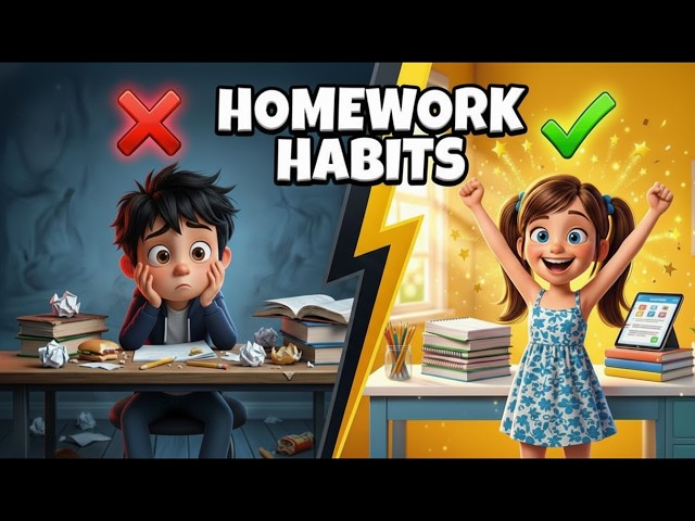 Good Habits vs Bad Habits! 📚 Why Lilly Finishes Homework Fast & Max Struggles Every Night SDDEFAULT Thumbnail